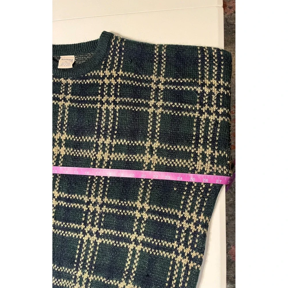 VTG Windridge Plaid Crew Neck Long Sleeve Sweater XXL Holiday Knit Pullover